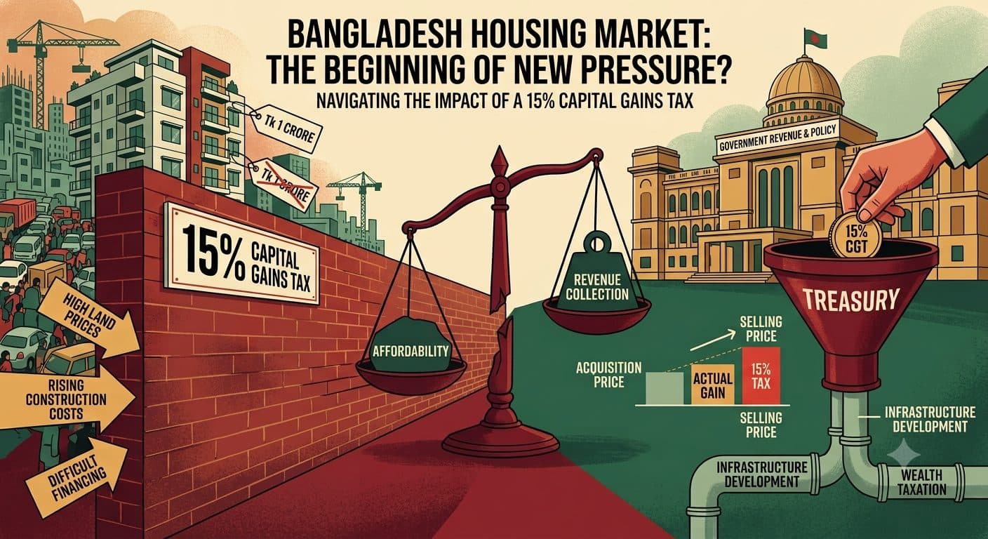 15% Capital Gains Tax: The Beginning of New Pressure on Bangladesh’s Housing Market?